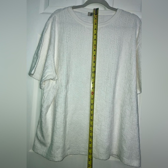 👍🏼Dior Jacquard Terry Cotton Shirt. White 3XL - Picture 9 of 9
